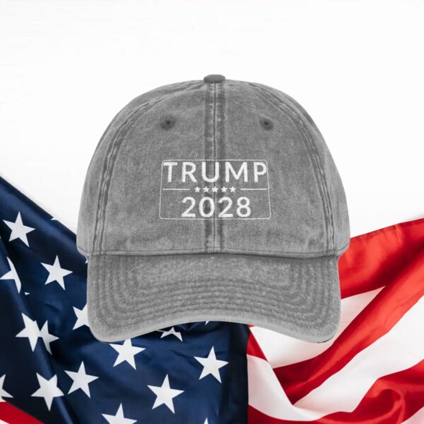 Embroidered Vintage Cap, Trump 2028 Hat