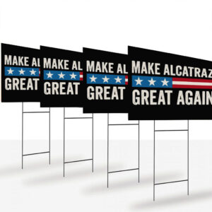Funny SF Rock ALCATRAZ Yard Sign
