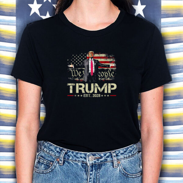 Funny Trump 2028 American US Flag Vote Donald Trump 2028 Shirt