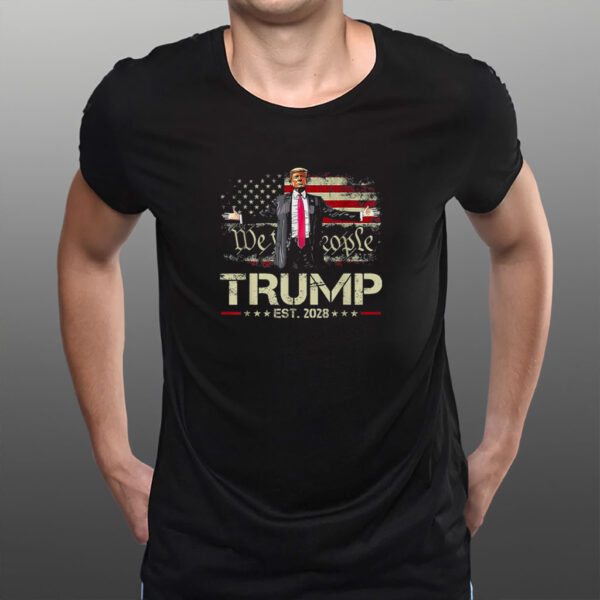 Funny Trump 2028 American US Flag Vote Donald Trump 2028 Shirt