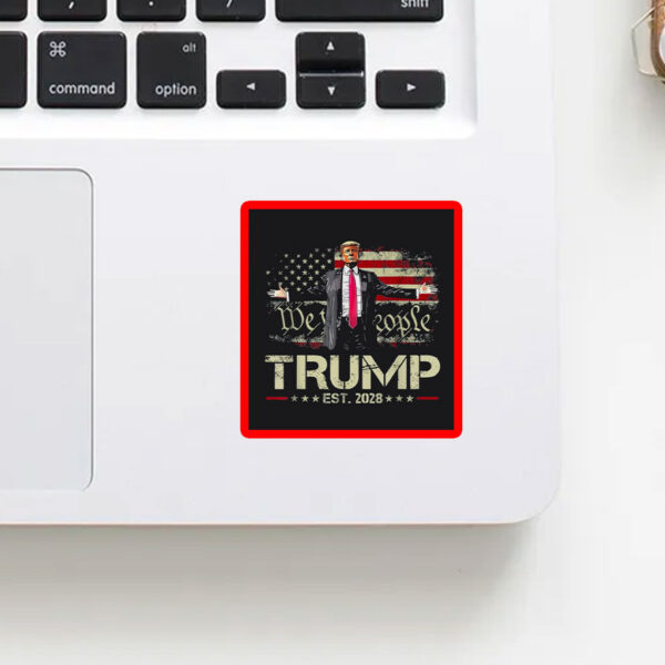 Funny Trump 2028 American US Flag Vote Donald Trump 2028 Sticker