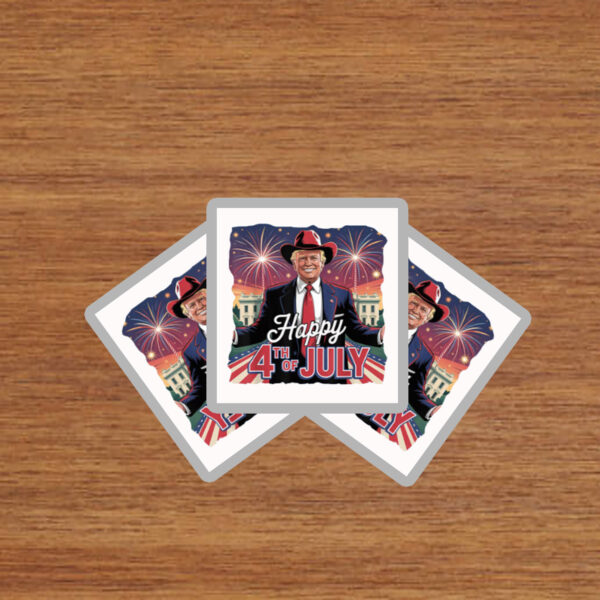Happy 4th Of July Trump Independence Day Sticker