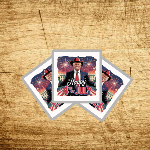 Happy 4th Of July Trump Independence Day Sticker