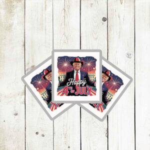 Happy 4th Of July Trump Independence Day Sticker