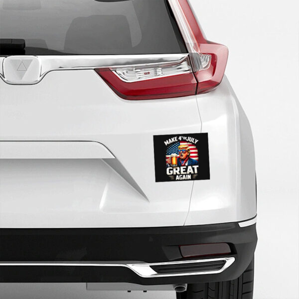 Make 4th Of July Great Again Trump Beer Drinking Sticker