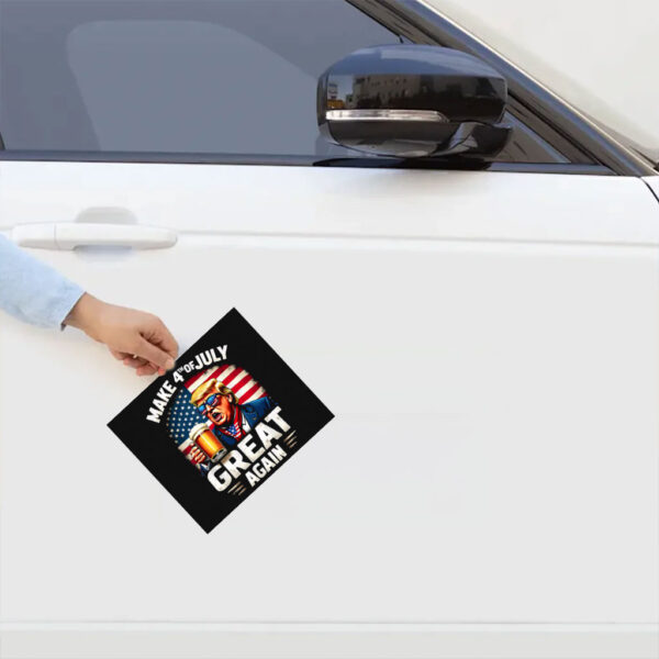 Make 4th Of July Great Again Trump Beer Drinking Sticker