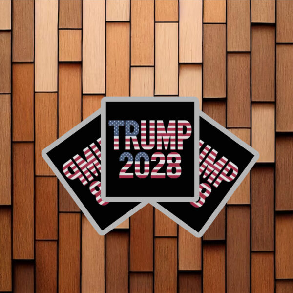 President Trump 2028 American Flag Sticker