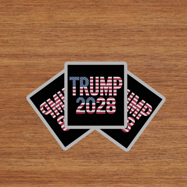 President Trump 2028 American Flag Sticker