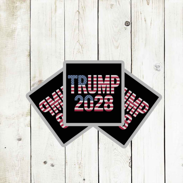 President Trump 2028 American Flag Sticker