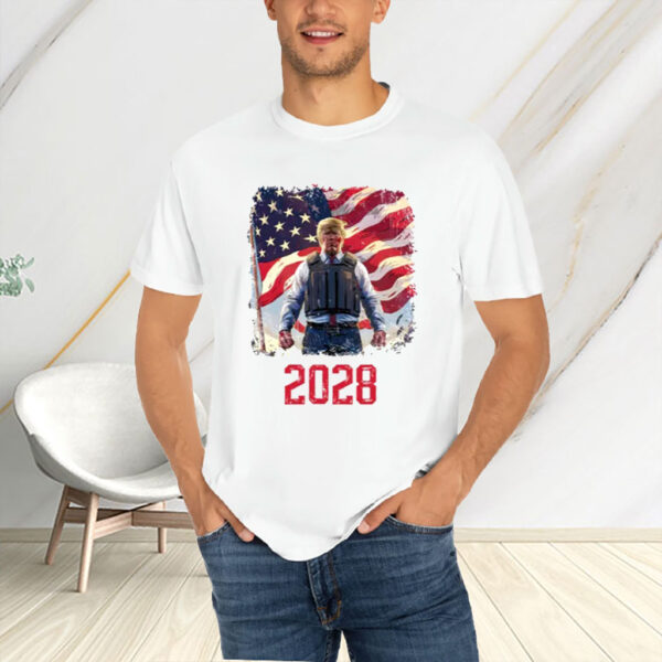 President Trump 2028 Shirt, American Flag Shirt