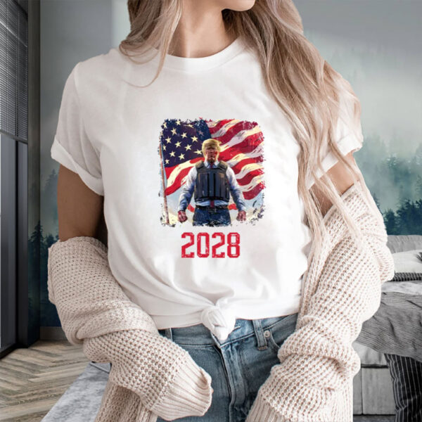 President Trump 2028 Shirt, American Flag Shirt