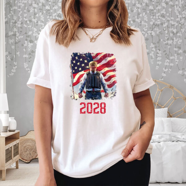 President Trump 2028 Shirt, American Flag Shirt
