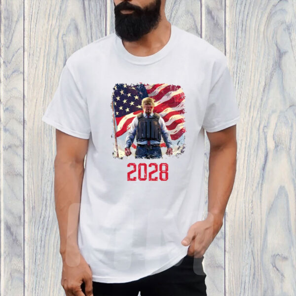 President Trump 2028 Shirt, American Flag Shirt
