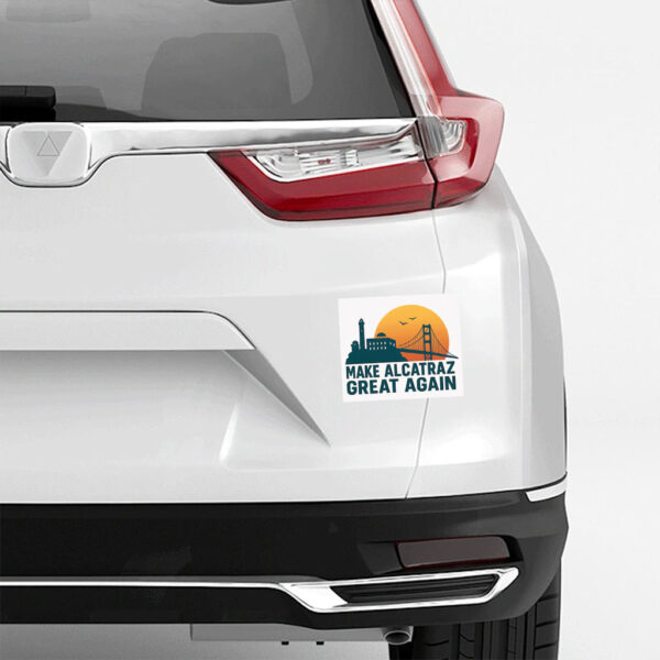 Sunset Golden Gate Bridge, Make Alcatraz Great Again Sticker