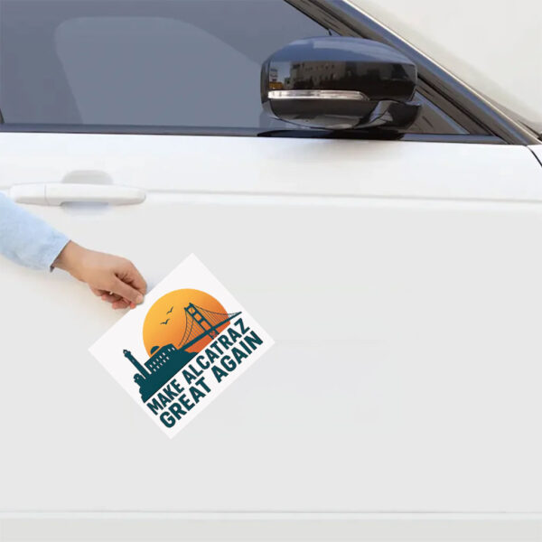 Sunset Golden Gate Bridge, Make Alcatraz Great Again Sticker