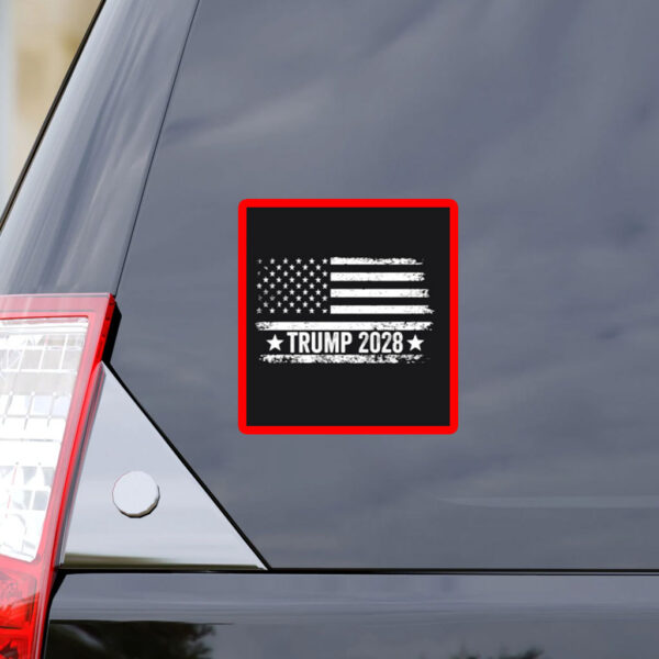 Trump 2028 Distressed Retro Campaign Style Political Sticker