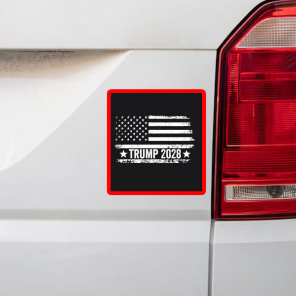 Trump 2028 Distressed Retro Campaign Style Political Sticker