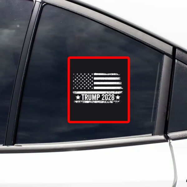 Trump 2028 Distressed Retro Campaign Style Political Sticker
