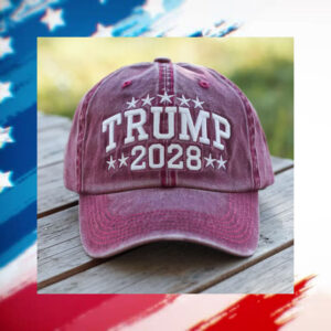 Trump 2028 Embroidered Baseball Washed Hat