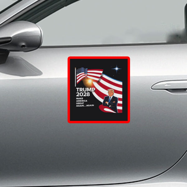 Trump 2028 President Re-elect US Flag Sticker