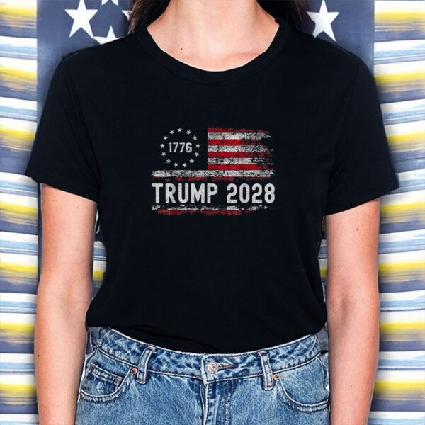 Trump 2028 Shirt Vote Donald Trump American Flag Shirt
