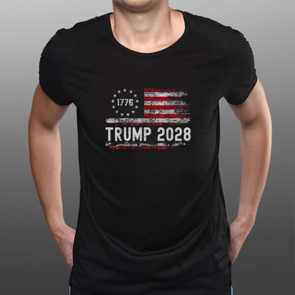 Trump 2028 Shirt Vote Donald Trump American Flag Shirt