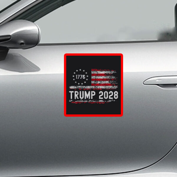 Trump 2028 Shirt Vote Donald Trump American Flag Sticker