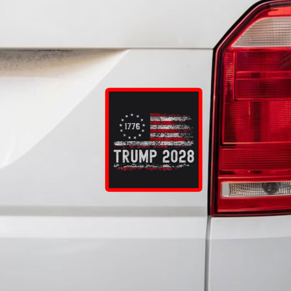 Trump 2028 Shirt Vote Donald Trump American Flag Sticker