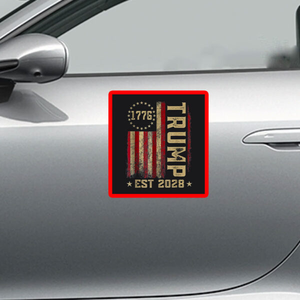 Trump 2028 Vote Donald Trump America US Flag Vintage Sticker