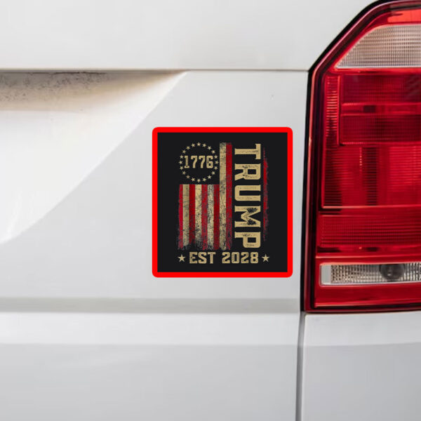 Trump 2028 Vote Donald Trump America US Flag Vintage Sticker