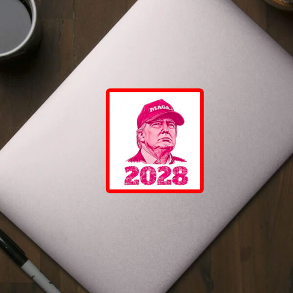 Trump 2028 pink Sticker