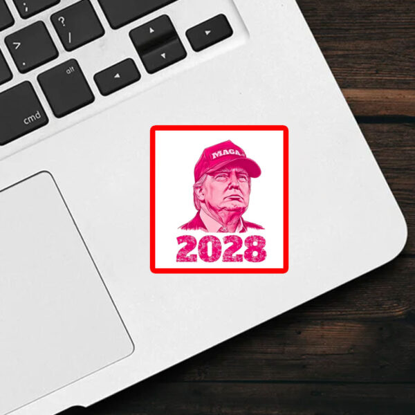 Trump 2028 pink Sticker