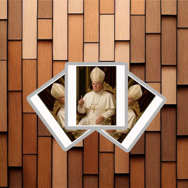 Trump pope, president christian sticker