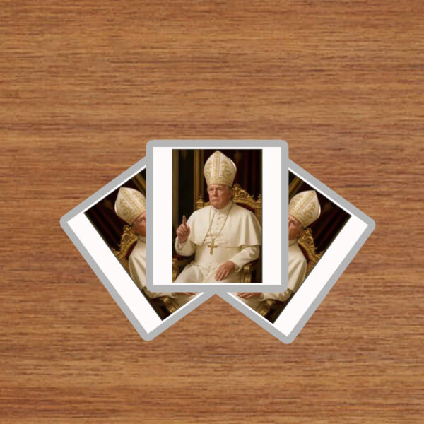 Trump pope, president christian sticker