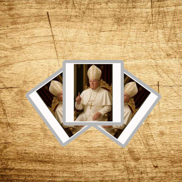 Trump pope, president christian sticker