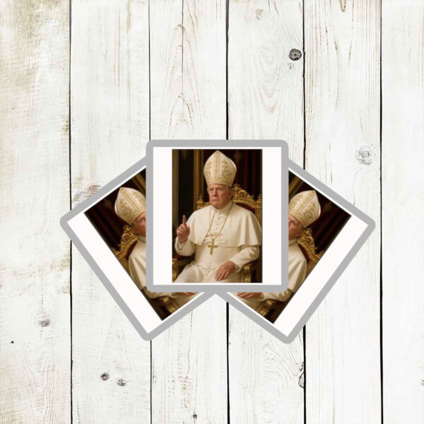 Trump pope, president christian sticker