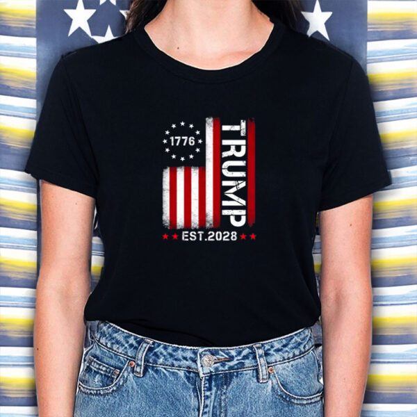 USA Trump Supporter, Vertical USA Flag Shirt