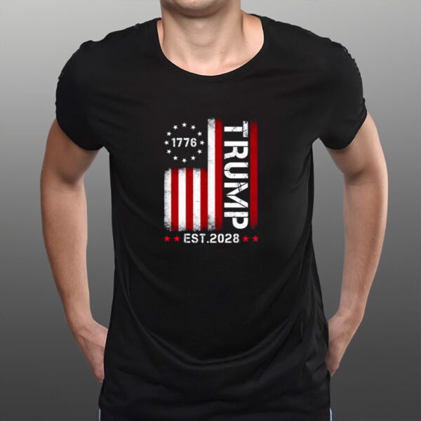 USA Trump Supporter, Vertical USA Flag Shirt