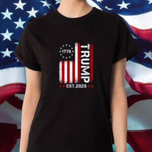 USA Trump Supporter, Vertical USA Flag Shirt