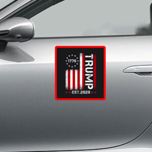 USA Trump Supporter, Vertical USA Flag Sticker