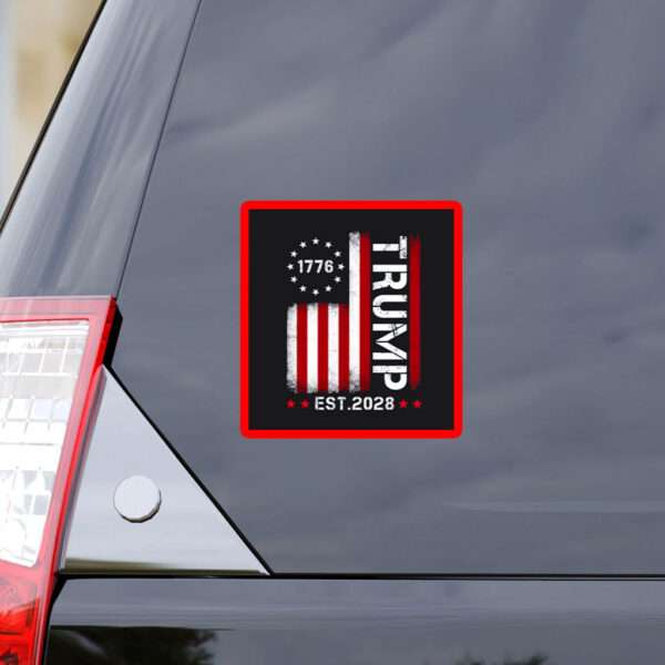 USA Trump Supporter, Vertical USA Flag Sticker