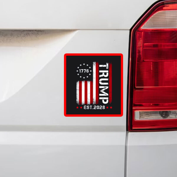USA Trump Supporter, Vertical USA Flag Sticker