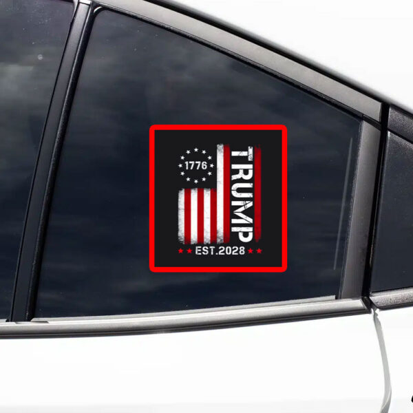 USA Trump Supporter, Vertical USA Flag Sticker