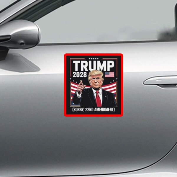 Vintage Trump 2028 Sorry 22nd Amendment Political Sticker